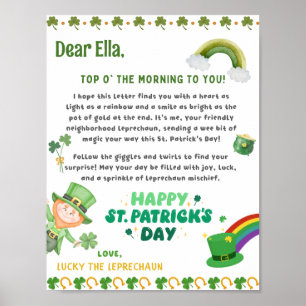 Poster Leprechaun de Patrick, Rua Personalizada