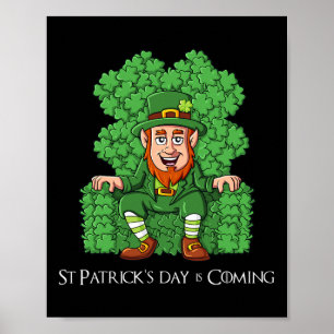 Poster Leprechaun Em Dias de São Patrícios De Tronco De V