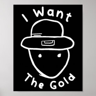 Poster Leprechaun Engraçado Meme Esboço Amador Dia de São