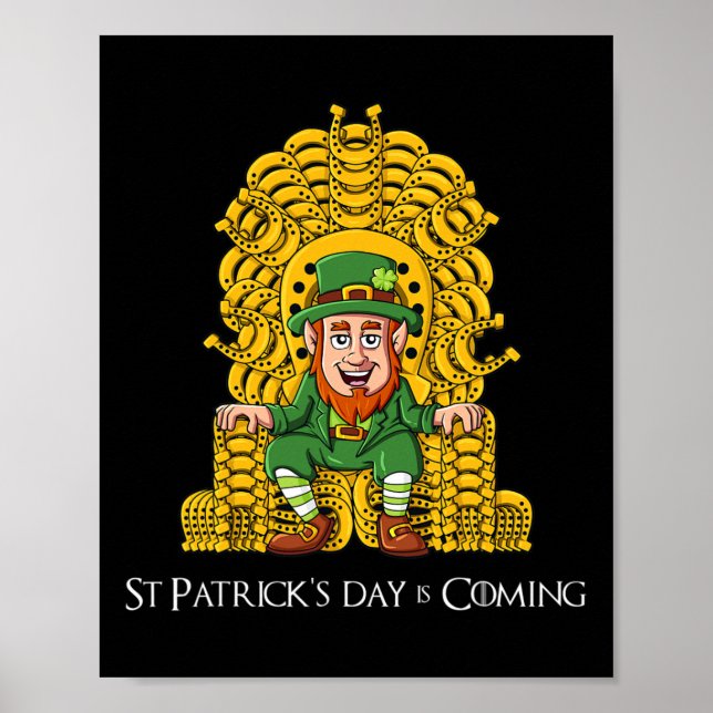 Poster Leprechaun Horse Shoes Throne Boys (Frente)