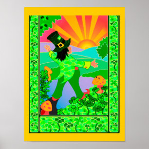 Pôster Leprechaun & o nascer do sol -