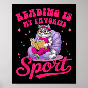 Poster Ler É Meu Livro Favorito Srt Gato Engraçado Amante