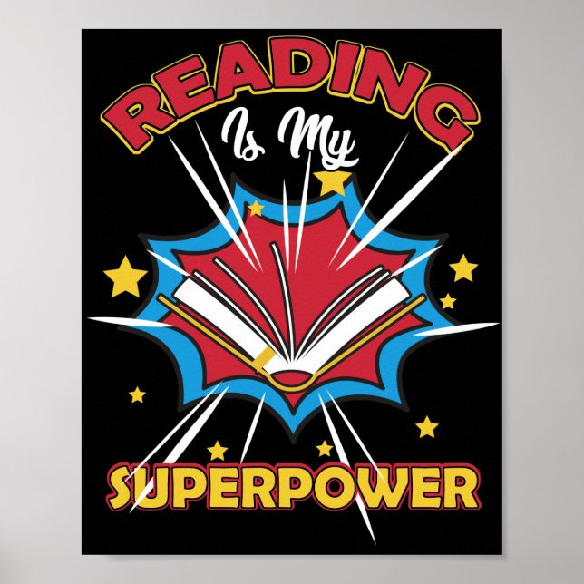 Poster Ler é o meu superpoder para Leitor de Livros (Frente)