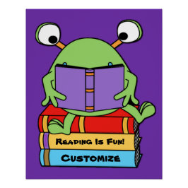 Pôster Ler É Uma Alienígena Encantadora De Livro Fofo