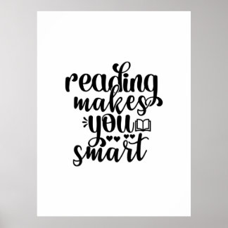 Poster Ler Leitura De Arte Torna Você Inteligente