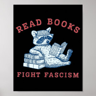 Poster Ler livros luta contra o fascismo resistência dive
