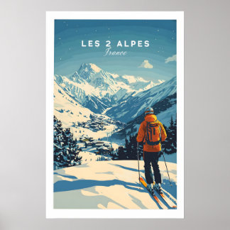 Poster Les 2 Alpes Print France 1