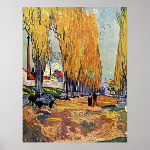 Poster Les Alyscamps de Van Gogh. Paisagem do outono