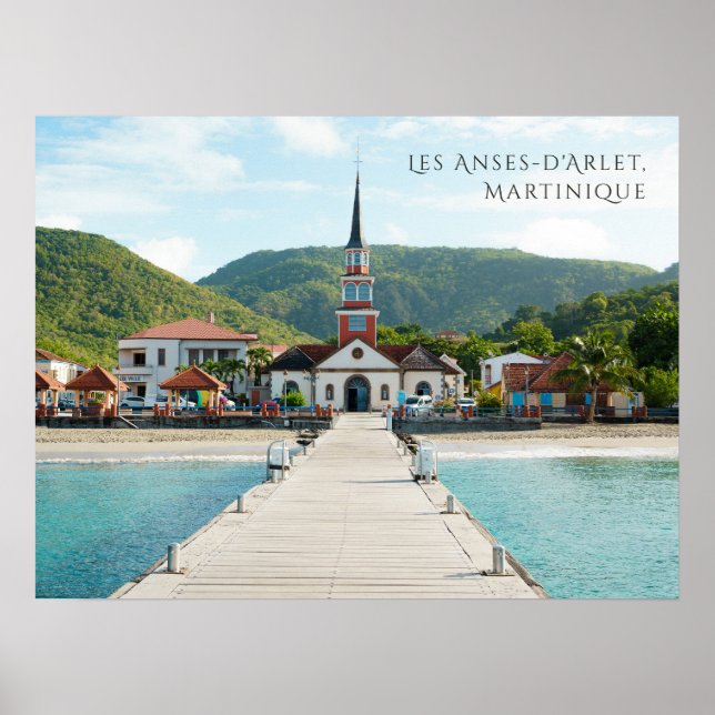 Poster Les Anses-d'Arlet Martinique Scenic Coastal  (Frente)