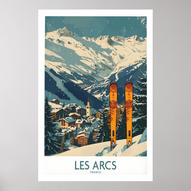 Poster Les Arcs Wall Art - França 1 (Frente)