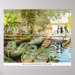 Pôster Les bain de la Grenouillere por Claude Monet<br><div class="desc">Esta pintura intitulada "Les bain de la Grenouillere", de Claude Monet, é feita pelo famoso artista, Claude Monet. Sobre Claude Monet Claude Monet foi o fundador do estilo de pintura impressionista francês; Les bain de la Grenouillere, de Claude Monet, o praticante mais consistente e prolífico da filosofia do movimento de...</div>