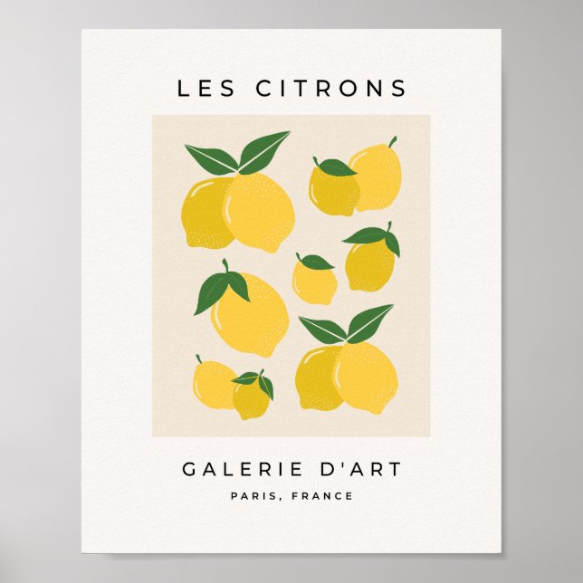 Poster Les Citrons 01 Retro Lemon Abstrato Lemons (Frente)