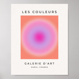Poster Les Couleurs 01 Laranja E Gradiente Rosa Aura