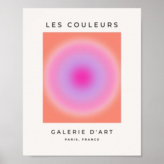 Poster Les Couleurs 01 Laranja E Gradiente Rosa Aura (Frente)