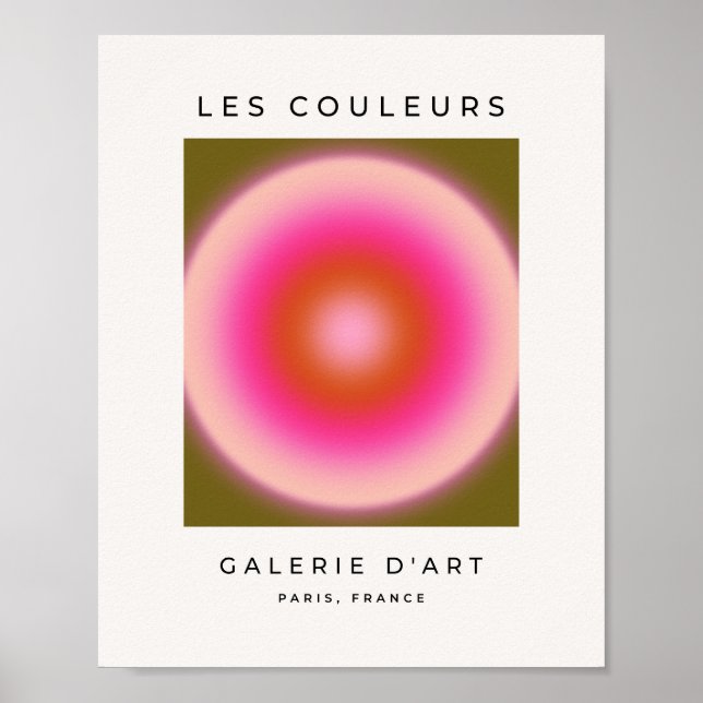 Poster Les Couleurs 05 Gradient Olive E Aura Rosa (Frente)