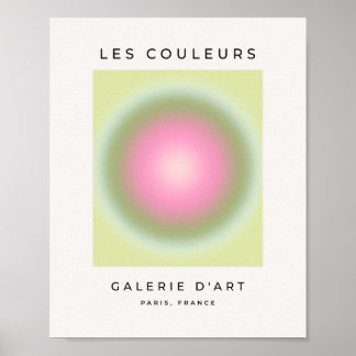 Poster Les Couleurs 07 Gradient Pink E Green Aura