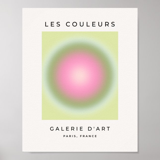Poster Les Couleurs 07 Gradient Pink E Green Aura (Frente)