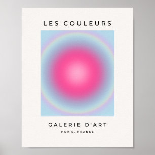 Poster Les Couleurs 08 Gradient Pink And Blue Aura