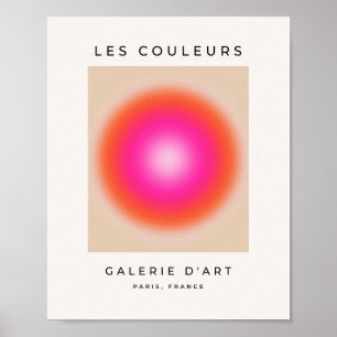 Poster Les Couleurs 12 Gradiente Laranja E Rosa