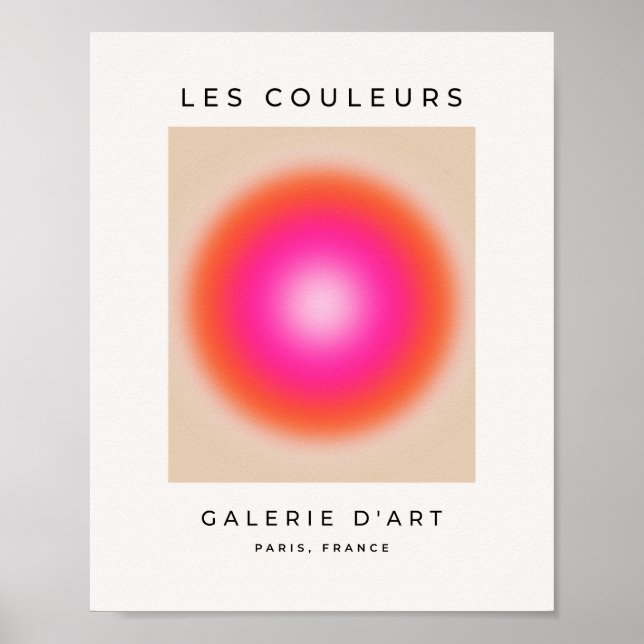 Poster Les Couleurs 12 Gradiente Laranja E Rosa (Frente)