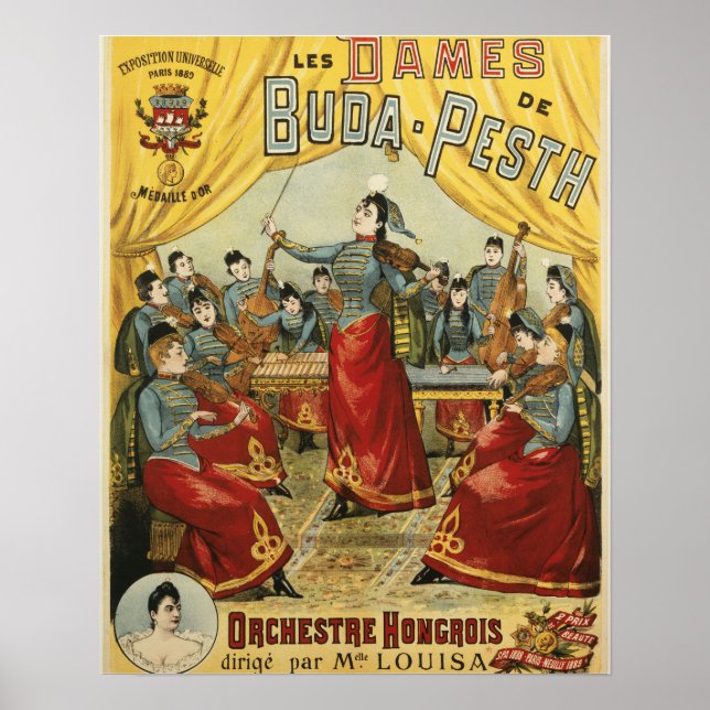 POSTER LES DAMES DE ~ BUDA PESTH (Frente)
