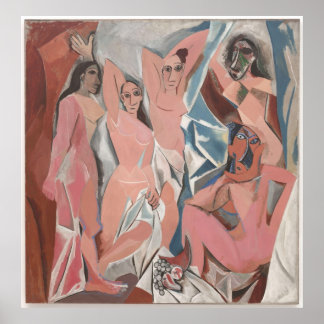Poster Les Demoiselles d’Avignon - Picasso Cubist Impress
