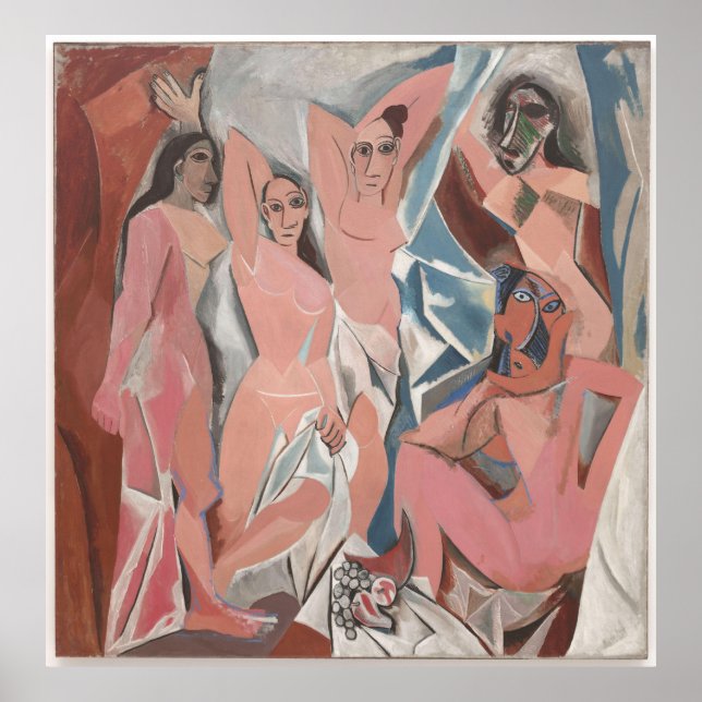 Poster Les Demoiselles d’Avignon - Picasso Cubist Impress (Frente)