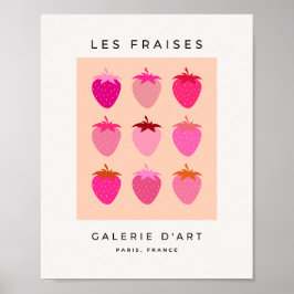 Poster Les Furges 02 Pink E Orange Preppy Strawberry