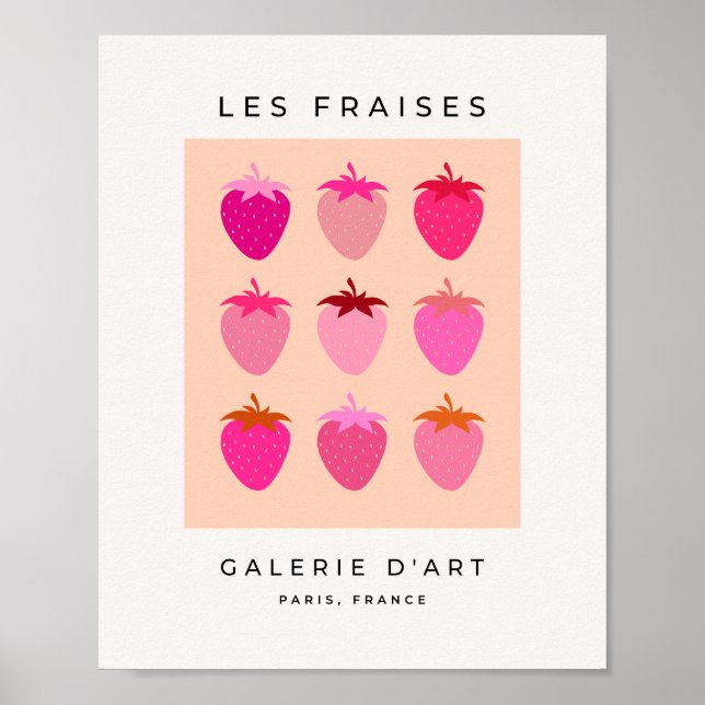 Poster Les Furges 02 Pink E Orange Preppy Strawberry (Frente)