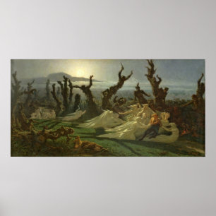 Pôster Les Lavandieres de la Nuit c.1861