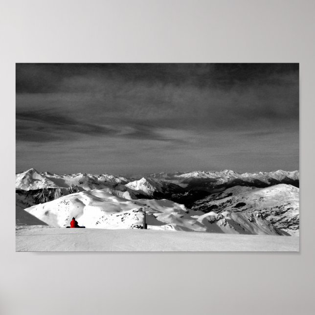 Poster Les Menuires Three Valleys French Alps França (Frente)