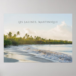 Poster Les Salines beach Martinique Scenic travel 