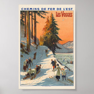 Poster Les Vosges França Cartaz Vintage 1912