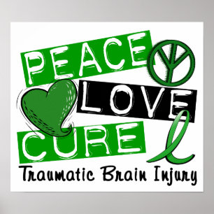 Pôster Lesão cerebral traumático TBI da cura do amor da