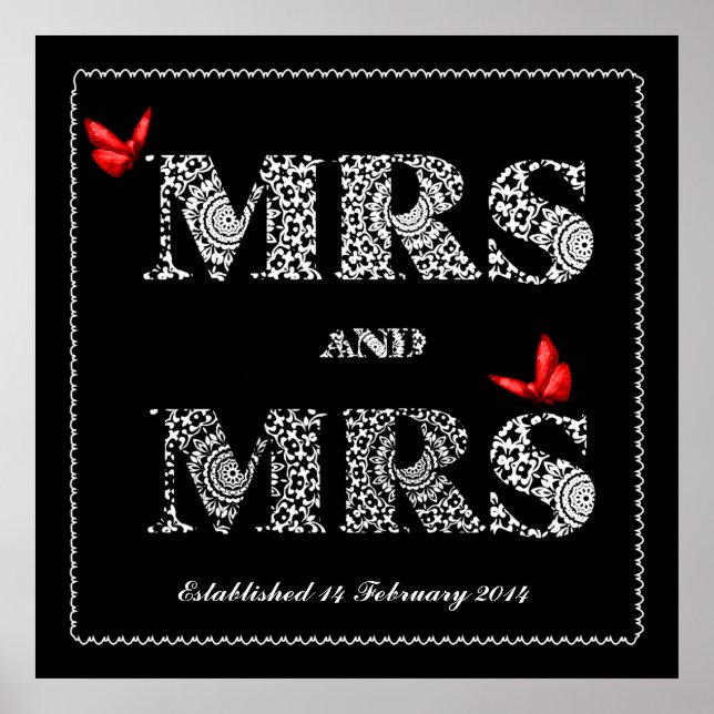 Pôster Lésbica Mesma Arte de Casamento de Sexo Dotado Art (Frente)