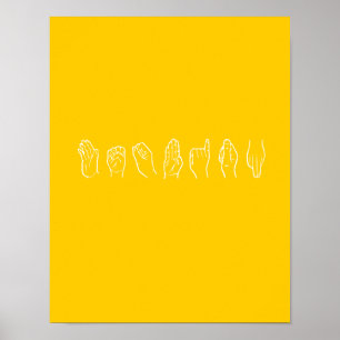 PÔSTER LÉSBICA NO LINGUAGEM GESTUAL