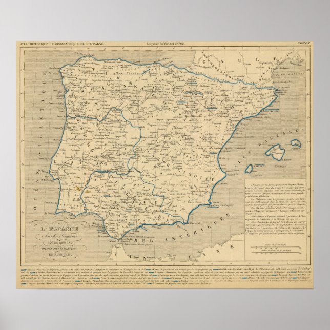 Pôster L'Espagne sous les Romains 409 ans apres JC (Frente)