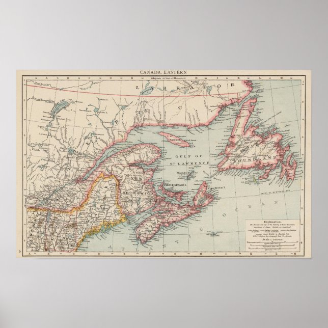 Pôster Leste do Canadá (Frente)