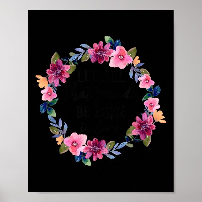 Poster Let All That You Do Be Done In Love Motivational Q (Frente)