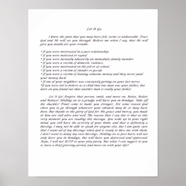 Poster Let It Go (Frente)