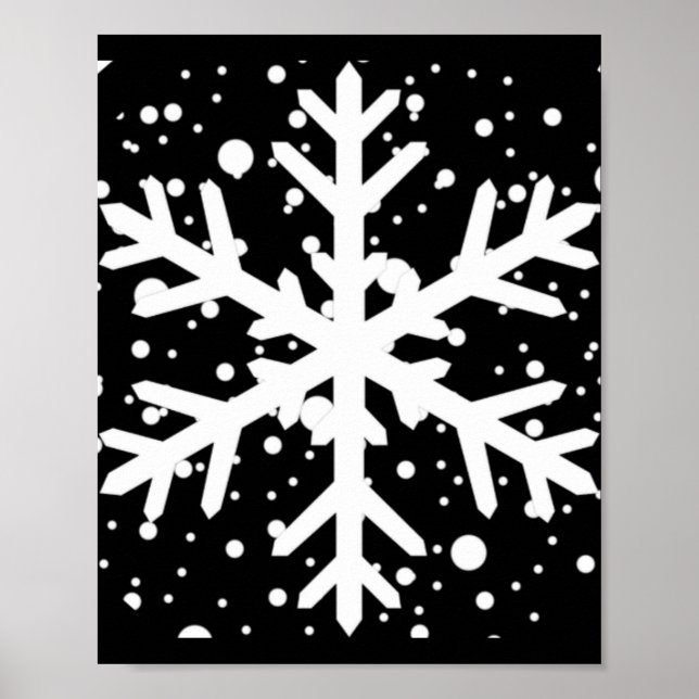 Poster Let It Snow One Big Snowflake T Shirt  (Frente)