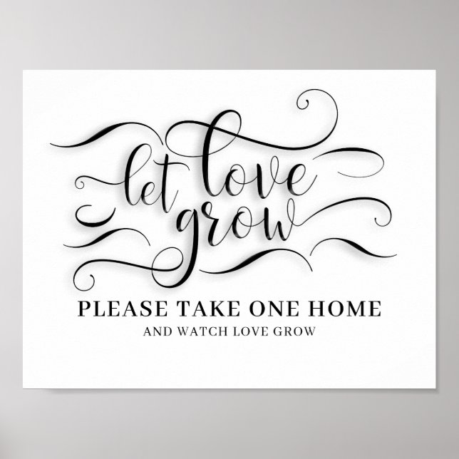 Poster Let Love Grow Sinal de Casamento (Frente)
