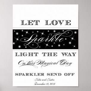 Pôster Let Love Sparkle - Sparkler Send Off Sign