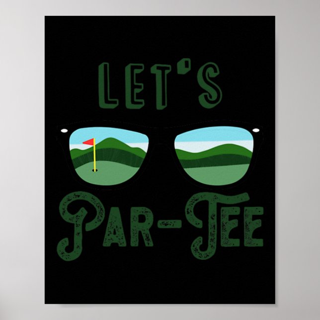 Poster Let’s Par - Tee Golf Funny Meme Party Golf Golfing (Frente)