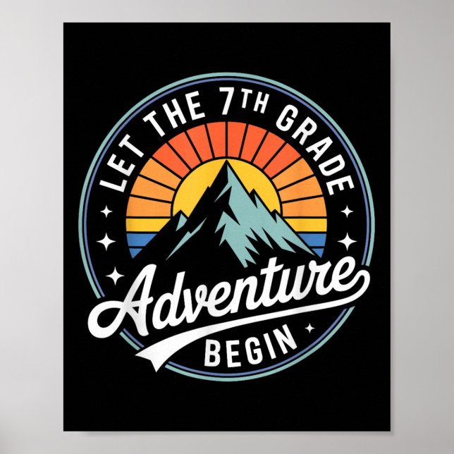 Poster Let The 7th Grade Adventure Begin Back To School S (Frente)