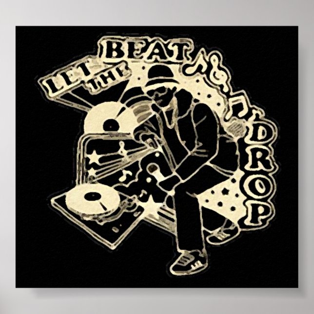 Poster let the beat drop (Frente)