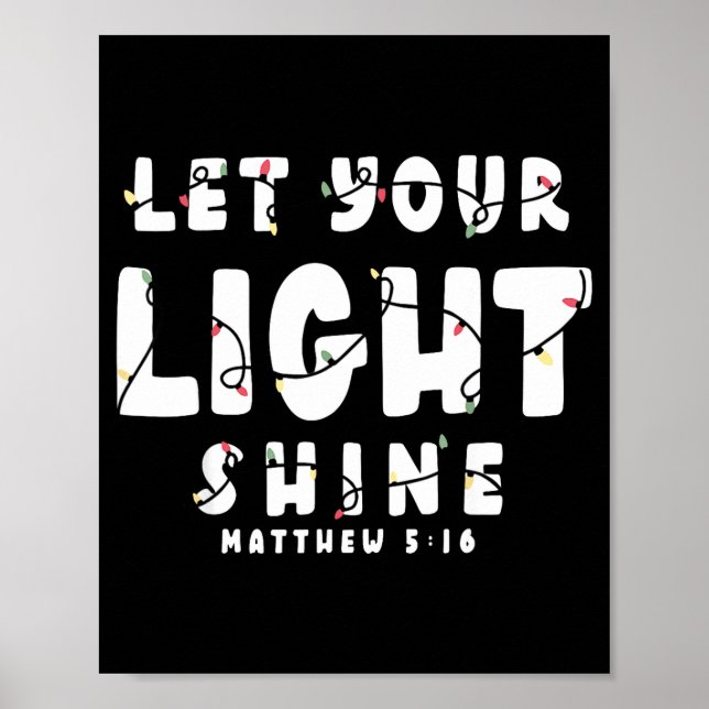 Poster Let Your Light Shine - Christmas Light  (Frente)