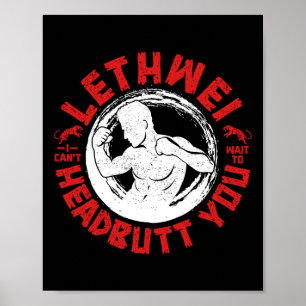 Poster Lethwei Instrutor Headbutt Burmese Boxing Myanmar