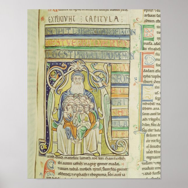 Pôster Letra "A" histórica que representa as gerações (Frente)