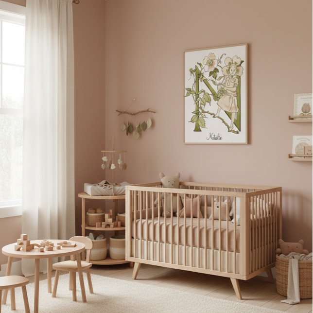 Poster Letra alfabética de vinheta personalizada N (Criador carregado)